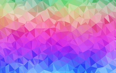 Fototapeta premium Light Multicolor, Rainbow vector polygon abstract background.