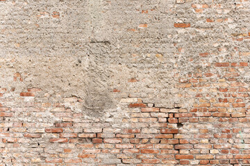 Old rustic brick wall texture background