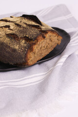 Ryne Bread Loaf on White Background