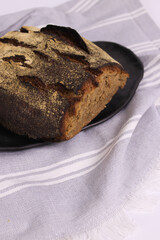 Ryne Bread Loaf on White Background