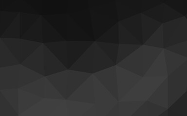 Obraz premium Dark Black vector polygonal background.