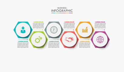 Business data visualization. timeline infographic icons designed for abstract background template milestone element modern diagram process technology digital marketing data presentation chart Vector