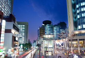 東京・赤坂通りの夜景街並み（2011年1月撮影）