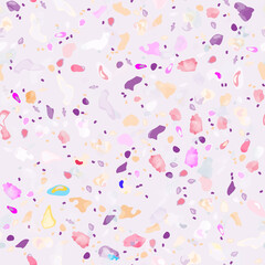 Terrazzo Texture Vector. Flooring Seamless Pattern