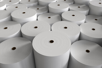 white paper rolls - obrazy, fototapety, plakaty
