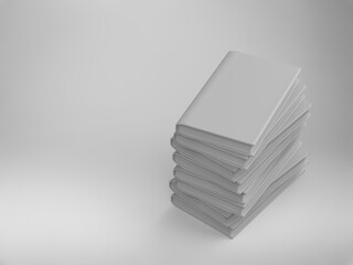 stack of blank cover book