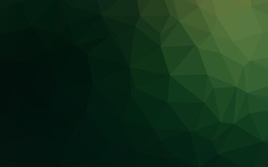 Obraz premium Dark Green vector abstract polygonal cover.