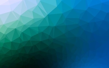 Fototapeta premium Light Blue, Green vector polygon abstract background.