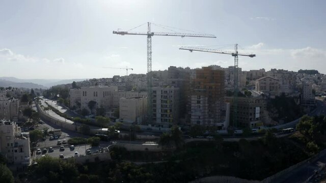 Jerusalem Construction Site aerial view
Ramot polin orthodolx neighborhood in northern part of East jerusalem
