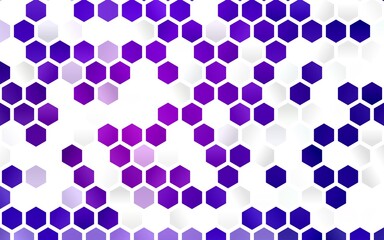 Light Purple, Pink vector template in hexagonal style.