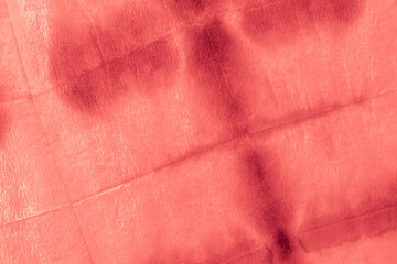 Tie Dye Pattern. Autumn Japanese Fabric. Red  - obrazy, fototapety, plakaty