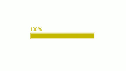 New yellow color waiting loading bar icon on white background, Loading bar