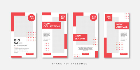 Instagram stories template. Vector Illustration