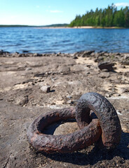 Mooring ring at Skellefte river in Sweden