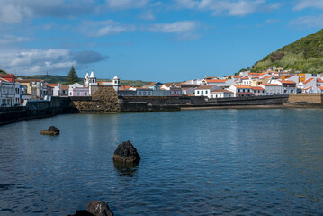 Walk on the Azores archipelago. Discovery of the island of Faial, Azores. Portugal.