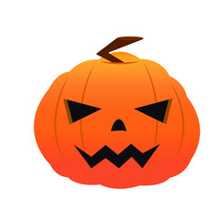 halloween pumpkin isolated on white