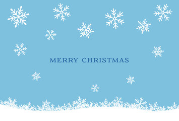 Fototapeta na wymiar 雪の結晶のクリスマスカード