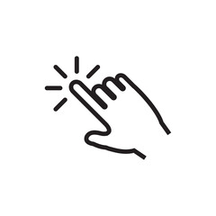 finger touch icon vector symbol template