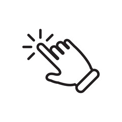 finger touch icon vector symbol template