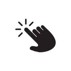 finger touch icon vector symbol template