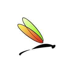 illustration templet icon butterflay logo