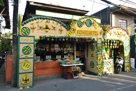 Sumbingtik Festival house decor facade in Cainta, Rizal, Philippines