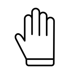 Glove outline vector icon. Glove icon for web, mobile apps and ui design. Clothes illustration isolated on white background.