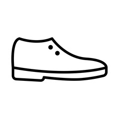shoe outline vector icon. shoe icon for web, mobile apps and ui design. Clothes illustration isolated on white background.