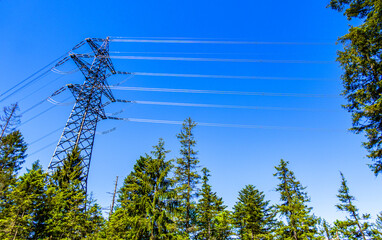 modern electricity pylon