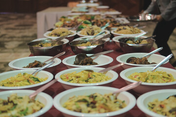 food in plate ready for serving at restaurant