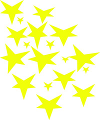 Obraz premium Golden star comet stylized stars