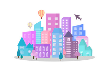 Urban City Landscape background.