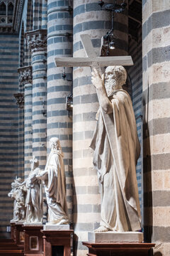 Sculpture or Statue of Saint Andrew and the Apostles in the Cathedral of Orvieto