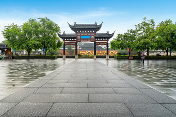 Fototapeta premium scenery of Confucius Temple in Nanjing, Jiangsu Province, China