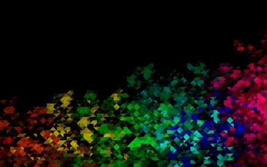 Dark Multicolor, Rainbow vector pattern in polygonal style.