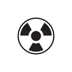 Radiation icon isolated on white background