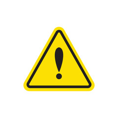 Warning icon isolated on white background