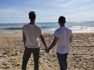 couple walking on the beach