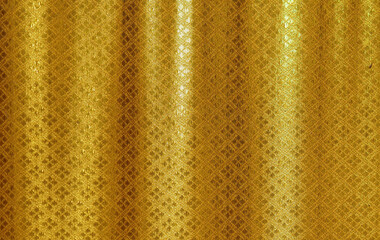 Gold fabric thai pattern background