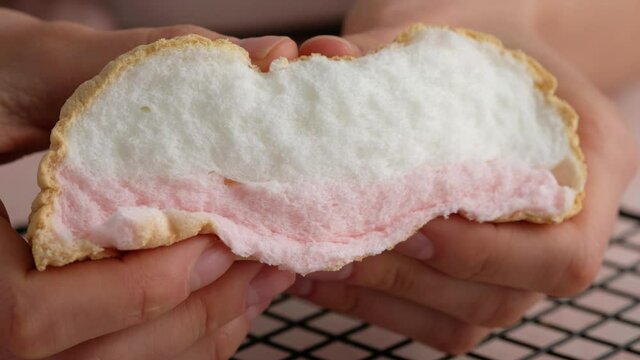 Cloud Bread. Meringue cake. CLOUD BREAD from TIK TOKA. Bread without flour. BREAD from 3 ingredients.