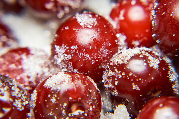 Sweet cherries in sugar