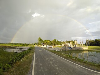 rainbow over the sky