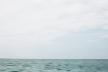 Plakat sea and sky, minimalistic water landscape. Pacific ocean