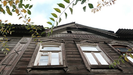 
Details and elements of the facade of the building.
Russian architecture, background image for web...