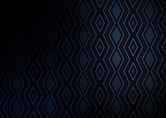 Dark BLUE vector background with lines, rhombuses.