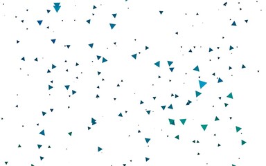 Light BLUE vector template with crystals, triangles.