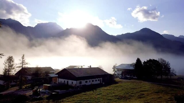 Zeitraffer der Berglandschaft in Berchtesgaden