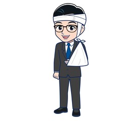 man wearing glasses in formal suits