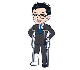 man wearing glasses in formal suits