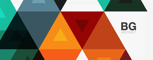 Mosaic triangle pattern abstract background for cover, banner, flyer and poster and other template